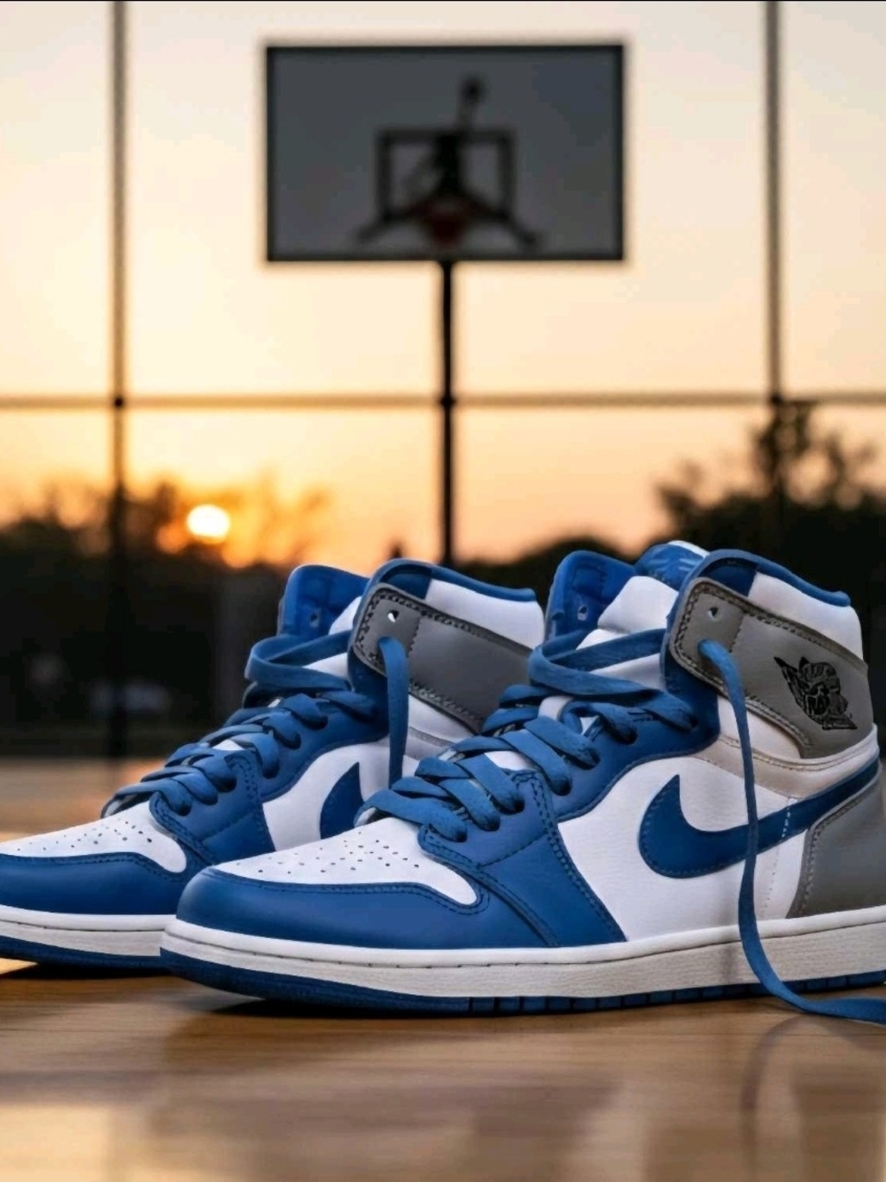 nike air jordan- Blue & White grey